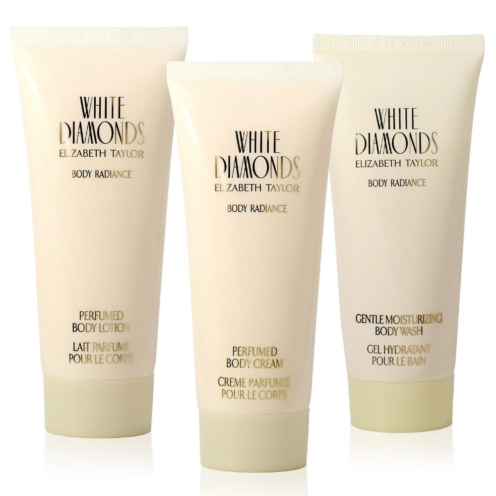Elizabeth Taylor White Diamonds Body Wash, Body Lotion, Body Cream 3.3oz BUNDLE
